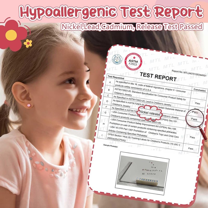 Jstyle Hypoallergenic Earrings for Girls Women Surgical Stainless Steel Hoop Earrings for Sensitive Ears Screw Back Stud Earrings Set Cute Girls Toddler Earrings Kids Earrings Jewelry for Teen Girls - Image 2